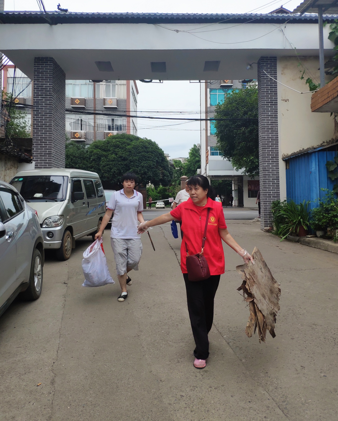 迎县庆三十周年——茶北社区党支部带领党员干部及义工义务劳动搞卫生701 / 作者:陈爱国 / 帖子ID:277127
