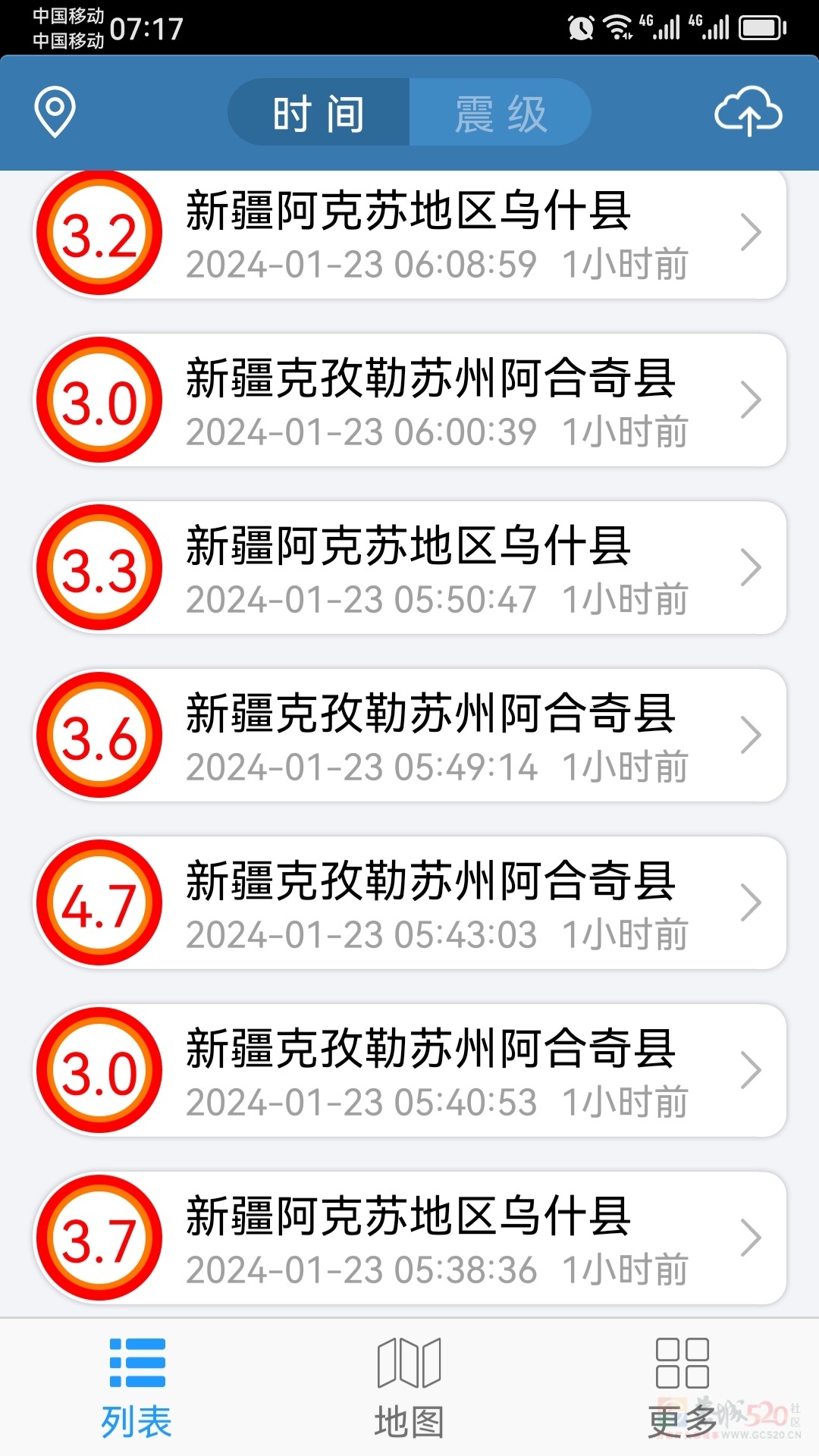 新疆7.1级非常严重了，但愿人没事。（这个是调震动模式了吗一晚上几十次余震）962 / 作者:猛龙 / 帖子ID:313266